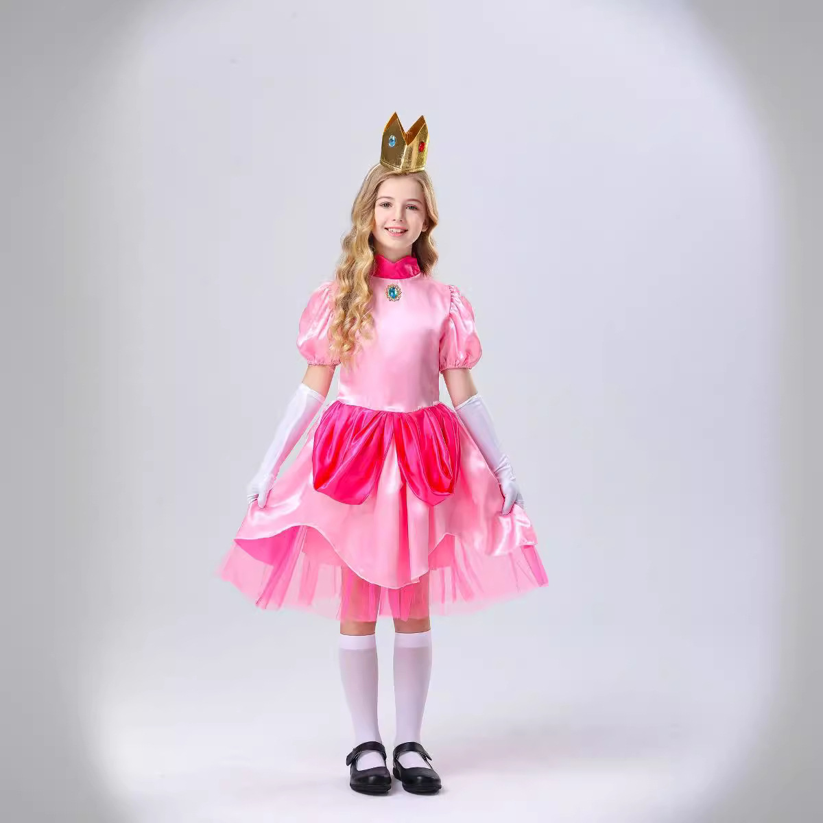 Princess Costume for Girls Kids Pink Halloween Christmas Cosplay Party drss